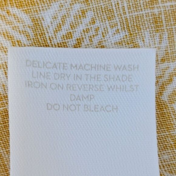 Boden Kate Mustard Yellow Pineapple 3/4 Sleeve 100% Linen Dress Size 8 Petite - Picture 9 of 9